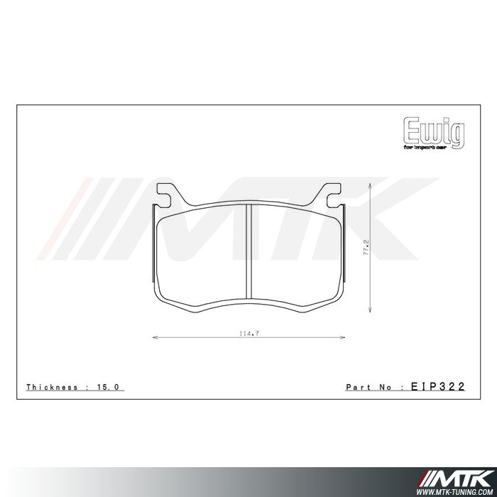 Plaquettes Endless MX72 EIP322 pour ALFA ROMEO Giulia